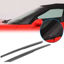 For Corvette C6 2005-2013 Carbon Fiber Windshield A-Pillar Trim Strips