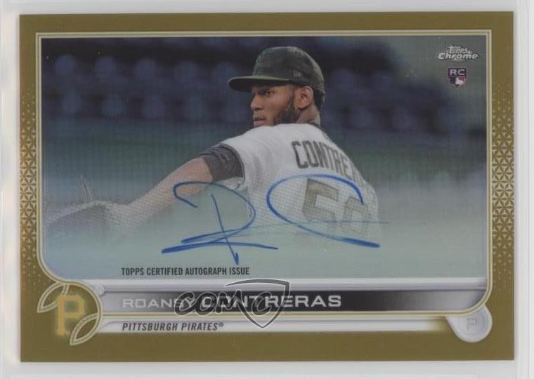 2022 Topps Chrome Rookie Gold Refractor 8/50 Roansy Contreras Auto RC 7c5