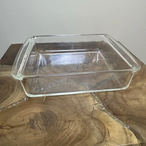 Vintage PYREX 222 Clear Square Casserole Baking Dish