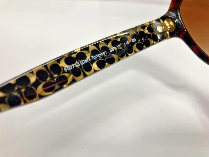 Gafas de sol Coach 550713 de plástico tortuga oscuro lentes degradadas marrones (MB 1) Foto 4 de 4