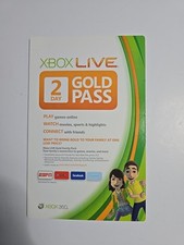 XBOX 360 Xbox Live 2 Day Gold Pass Card 2010 Unused