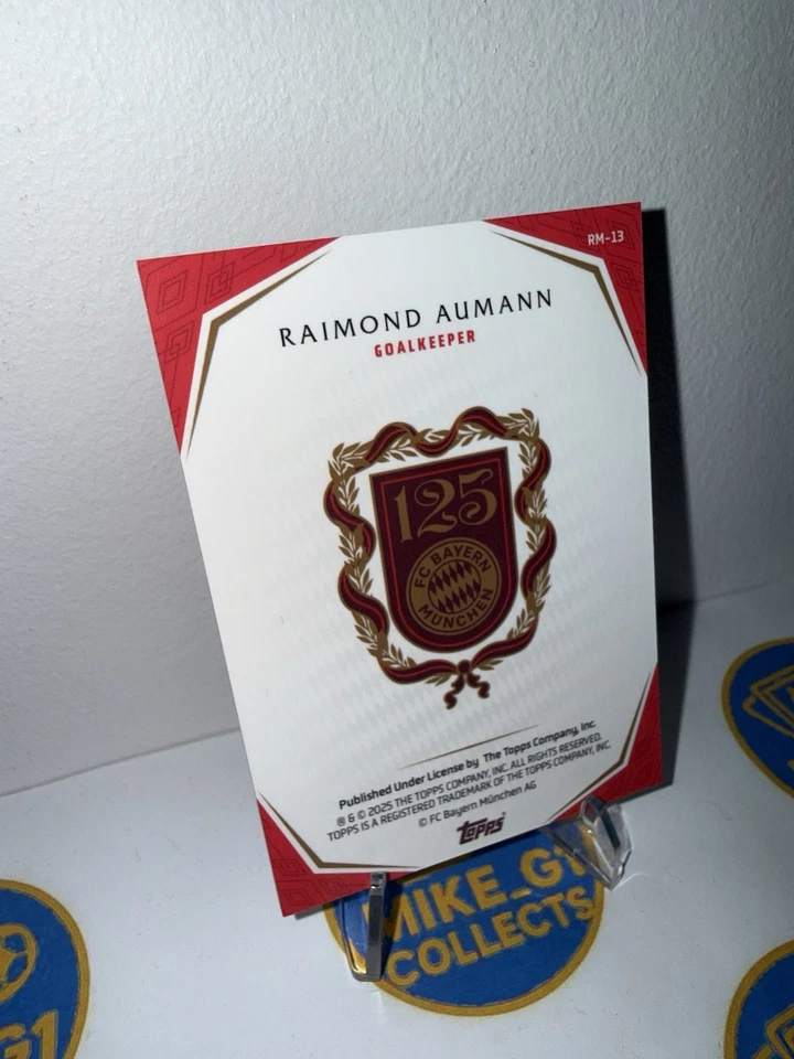 Raimond Aumann Topps FC Bayern 125 Years – Parallel 25/33 (2025) - Image 3 of 3