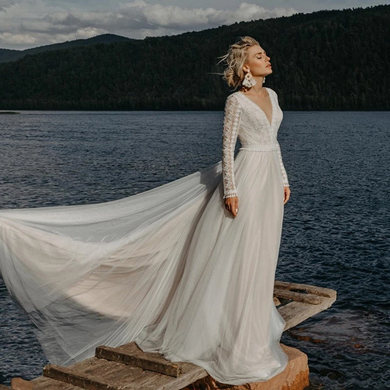 Ivory Long Sleeve Bridesmaid Dresses for sale | eBay