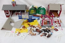 Huge Vintage Breyer Horse Toy Parts Lot Barn Figures Fence 1999 Cafe Grooming