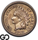 1862 Indian Head Cent Penny *Civil War Date* Choice BU++