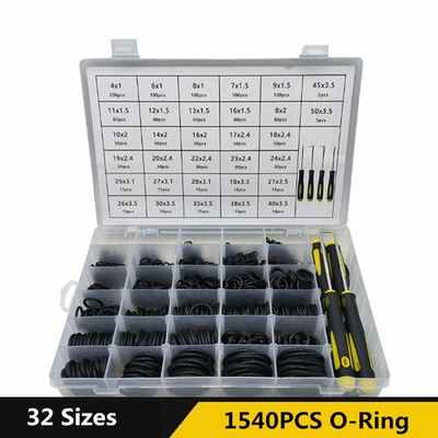 #ad 32 Size 1540x Set O Rings Car Auto Truck Assortment Kit Metric Rubber Oring Kit $42.60