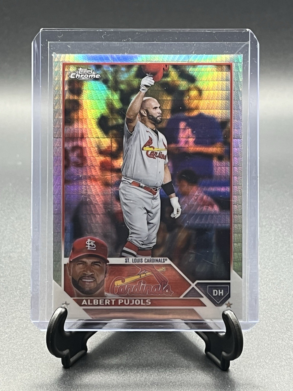 2023 Topps Chrome - Albert Pujols #143 Prism Refractor - Cardinals