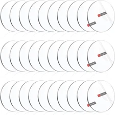 Enoin 30 Pack 1 Inch Round Clear Acrylic Sheets Plexiglass Sheet 1/8 Inch Thick,