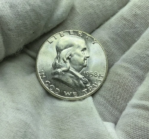 1958-P Franklin Half Dollar - BU - Brilliant Uncirculated - 90% Silver A366