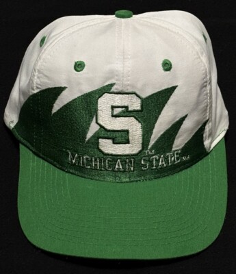 Vintage Michigan State Spartans Shark Tooth Logo 7 Snapback Hat