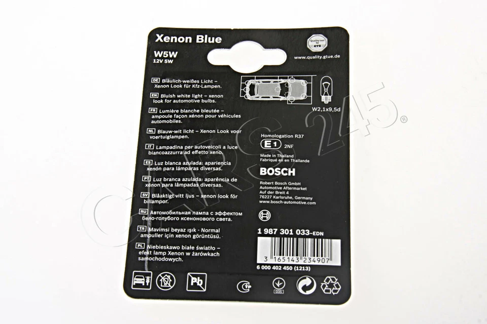 Bombilla de puerta interior BOSCH X2 para ABARTH ALFA ROMEO ALPINA 78-20 1987301033 Foto 2 de 4