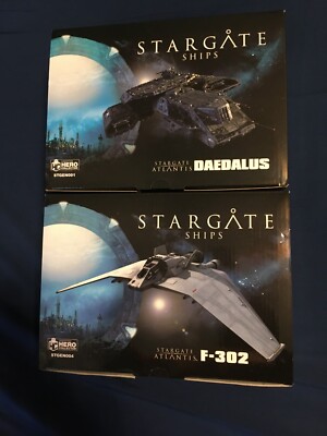 Lot of 2 Eaglemoss Star Gate Daedalus & F-302 - NEW!