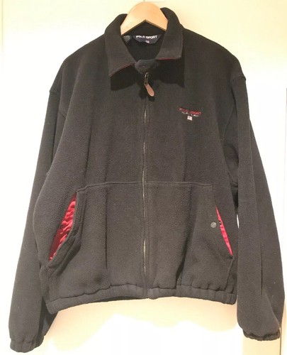 Polo Sport Ralph Lauren USA para hombre Negro Fleece Zip Fleece Cuello De  Colección Talla Xl Como Nuevo | eBay