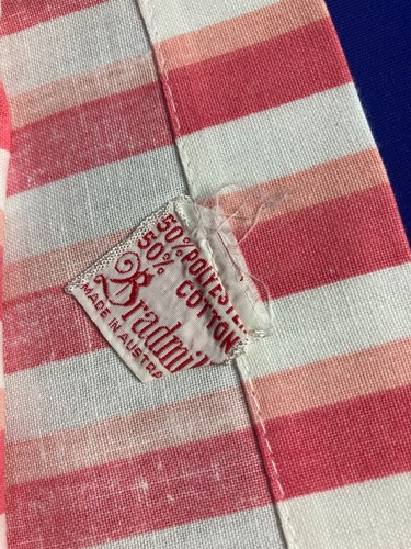 Vintage Retro Bed Pillowcase Pink Candy Stripe 1960s Pair Funky Bradmill Cotton - Picture 3 of 3