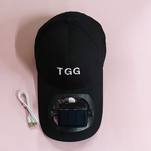 Solar Fan Hat USB Rechargeable Sun Shade Strong Wind Portable Cool Outdoor UK - Picture 6 of 23