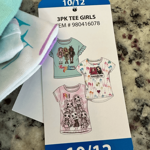 NWT Rainbow High Set of 3 Girls Short Sleeve Graphic Tees - Size 10/12 - 第 4/5 張圖片