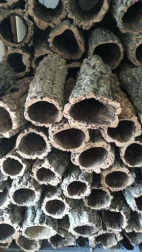 Tubo sughero: sughero naturale, corteccia di sughero, roditore | pulito | lungo 60 cm, ⌀= 15-20 cm - Foto 4 di 23