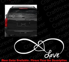 FAMILY LOVE HEART INFINITY FOREVER SYMBOL VINYL DECAL CAR WINDOW STICKER FM002