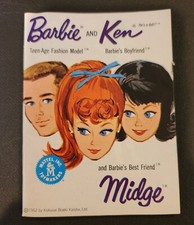 Vintage Original 1962 Japan Barbie Ken and Midge Fashion Booklet Catalog - WHITE