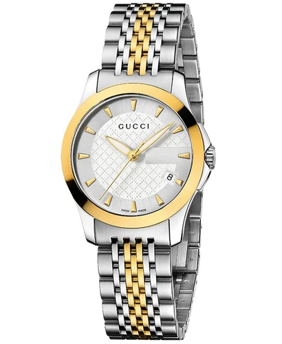 Orologio donna Gucci G timeless argento bianco YA126511