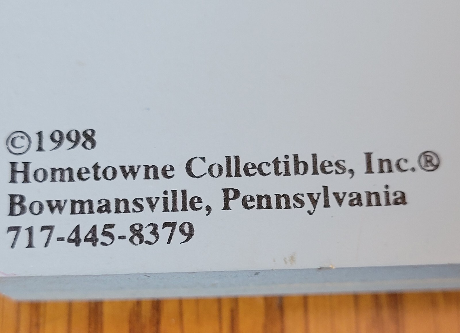 Hometowne Collectibles Flourtown School Bowmansville Pa 1998