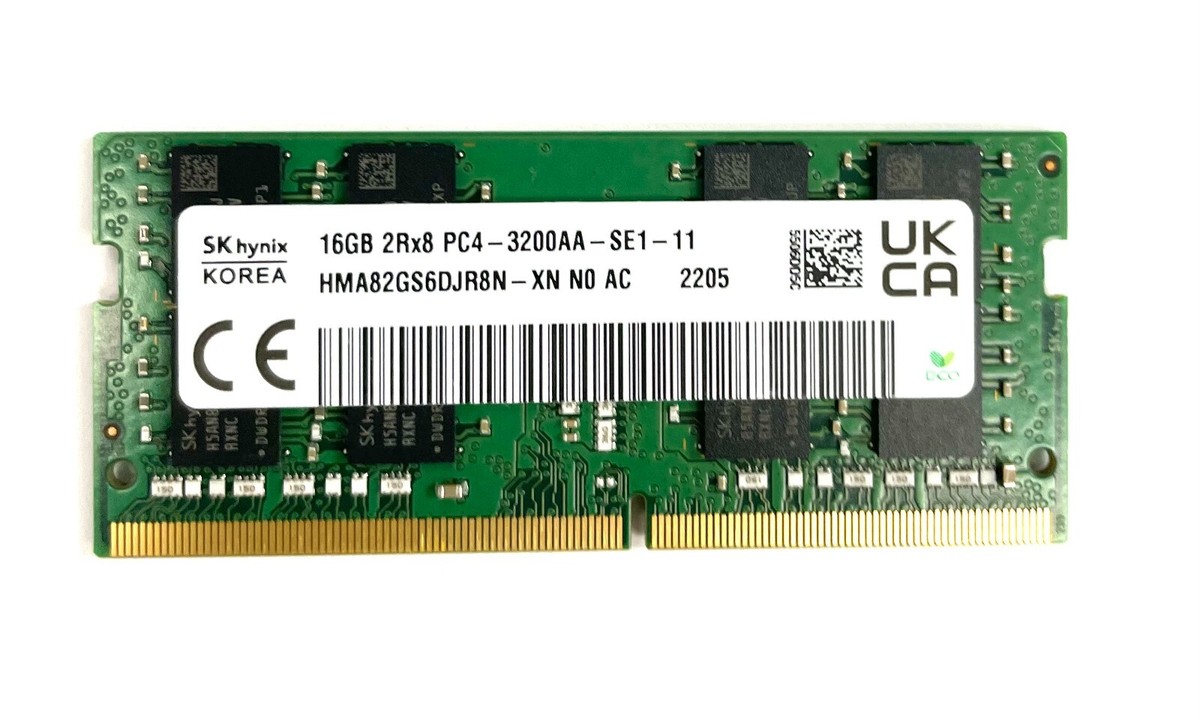 Laptop Memory Micron 16GB DDR4 3200 MHz PC4-25600 SODIMM 260-Pin
