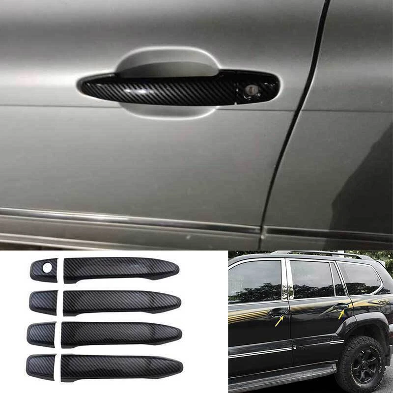 Cubierta de manija de puerta lateral estilo fibra de carbono para Lexus RX330/RX350/GX470 05-09 Foto 2 de 4