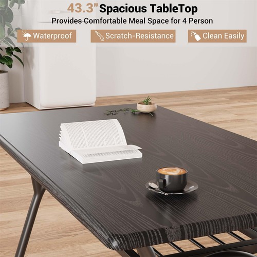 ✅Dining Table Set for 4 Kitchen Table with Boucle Chairs for 4 Modern Rectangula - Picture 6 of 8