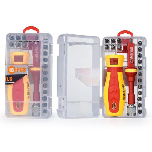 Hand Tool Set 18 in 1 Insulated Screwdriver Set Electrician Professional Tool - Picture 6 of 8