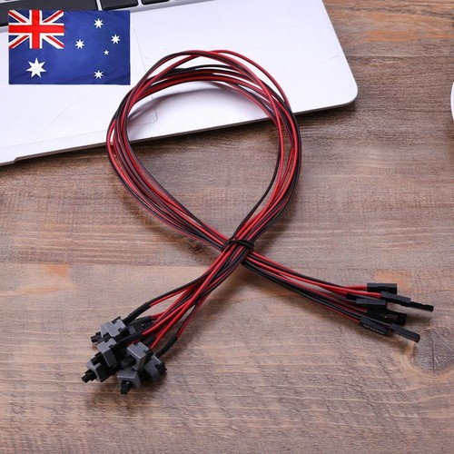 10PCS 2 Pin SW PC Desktop Power Cable On/Off Push Button Computer Switchs Cord