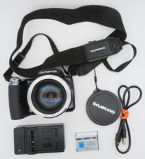 Olympus Stylus SP-810UZ 14MP Digital Camera Black 36x Wide Zoom Tested Works - A