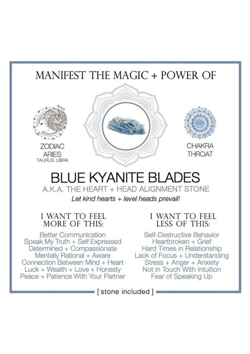 Warm Human Blue Kyanite Blades