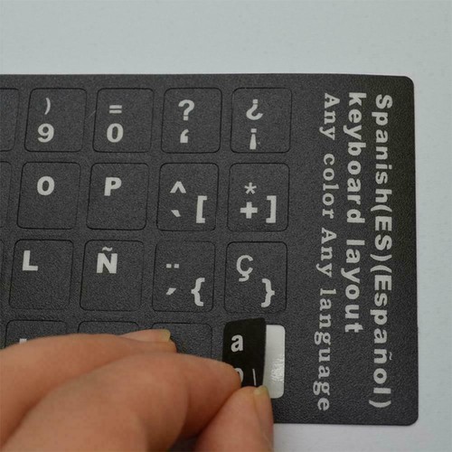 English BLACK Stickers with White Letters laptop,PC,computer, keyboard Hot L3Y6 - Picture 10 of 16