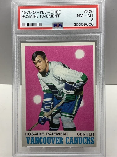 1970-71 O PEE CHEE ROSAIRE PAIEMENT #226 RC PSA 8