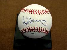 AL DOWNING 74-77 N.L. CHAMPS LA DODGERS 1961 YANKEES SIGNED AUTO BASEBALL JSA 