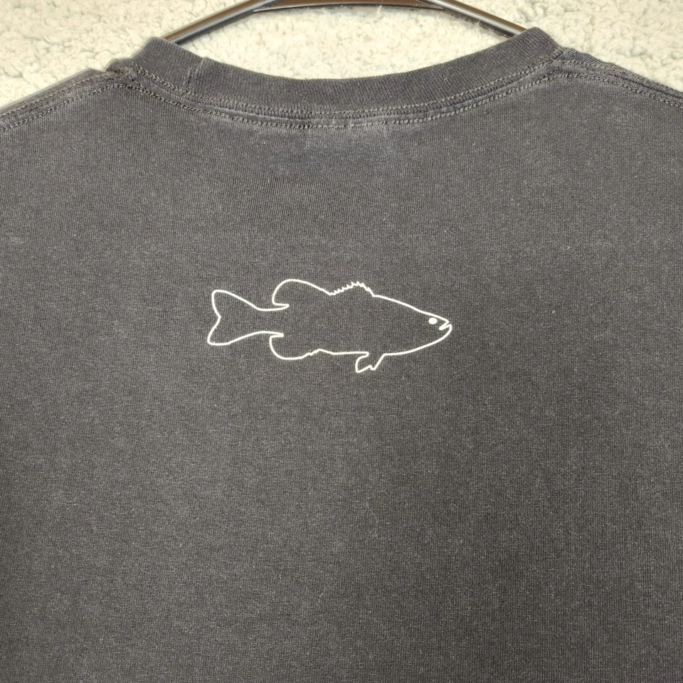 Черная хлопковая футболка с коротким рукавом Tackle Warehouse размер S с рисунком рыбы - Изображение 4 из 4