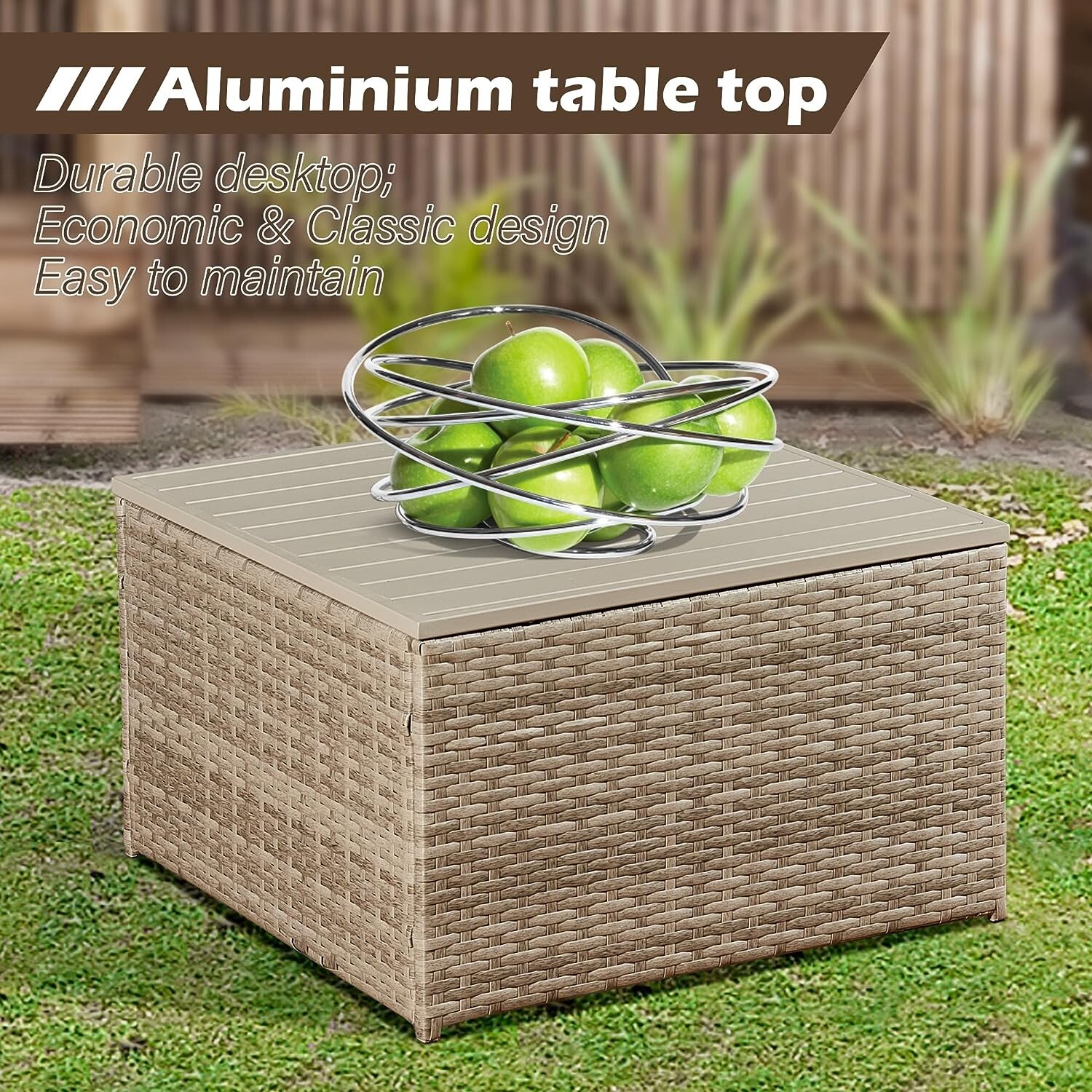 Allweather Rattan Garden Furniture Sets 4 Seater Patio Sofas with