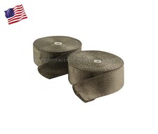 2 100 Feet Titanium Header Wrap Exhaust Pipe Tube High Heat 100 Ft 25 Thinner