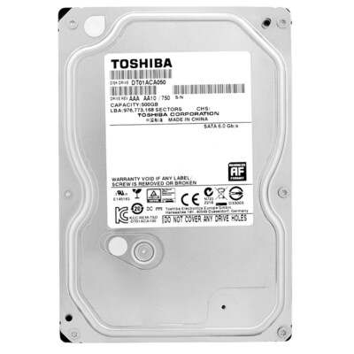 Toshiba DT01ACA050 500GB 32Mb Cache Sata III 7200RPM 3,5'' Zoll