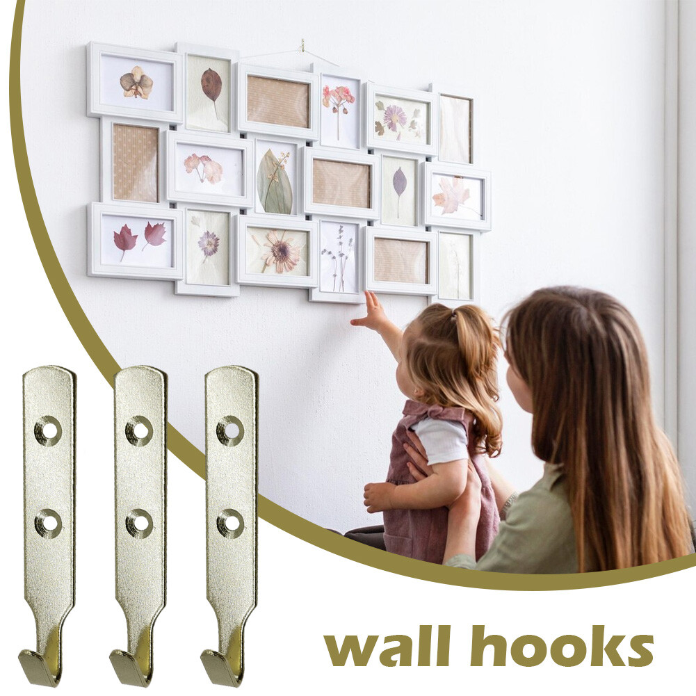 5set For Hanging Pictures Coat Rack Plaster Heavy Duty Iron Wall Hook J