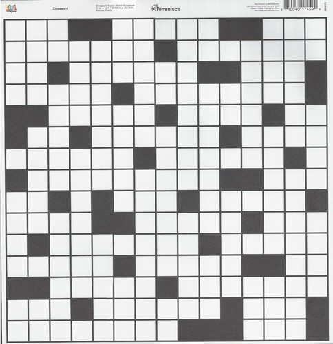 REM Crossword Scrapbooking Paper GAM003 Word Tiles Game Game Night 