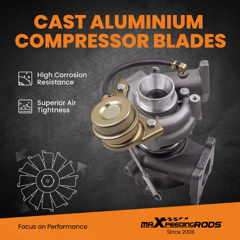 Turbocompresor para Toyota Land Cruiser 4 Runner 2,4 L 2LT diésel 1720154030 turbo Foto 4 de 4