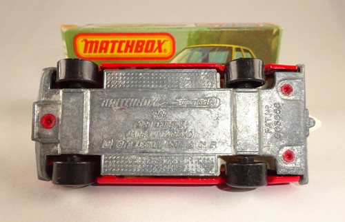 Matchbox Superfast Nº 55D Ford Cortina Rojo Negro Tira Lateral en Caja - Imagen 7 de 8