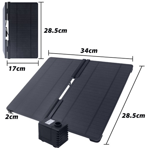 Solar Pumpe Falten solar Springbrunnen Fontäne 20W Teichpumpe Brunnen Teich Neu - Bild 10 von 12