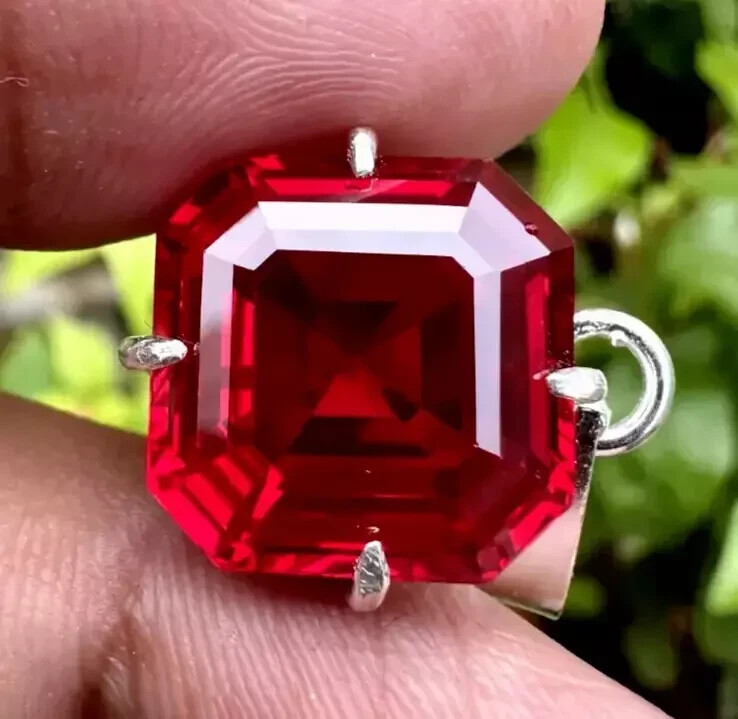 EGL Certified 42.45 Ct Natural RUBY 925 Solid Silver Pendant Loose Gemstone