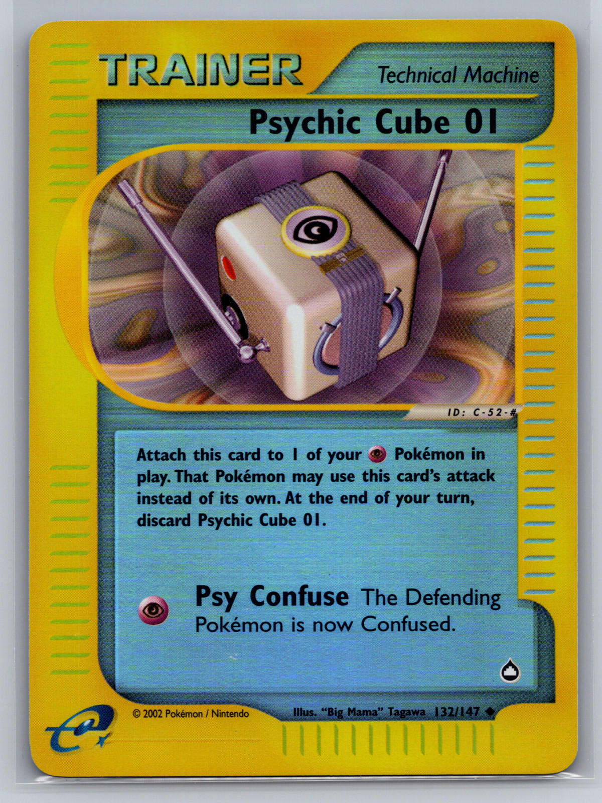 Psychic Cube 01 Reverse Holo - Aquapolis - Near Mint - Pokémon TCG 132/147