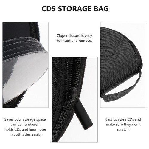 20 Capacity CD -Beutelspeicherbox CD-Aufbewahrungstasche Reisen CD-Hüllen - Afbeelding 8 van 12