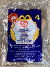 Spunky The Cocker Spaniel 4 1999 McDonald's Ty Teenie Beanie Babies Sealed