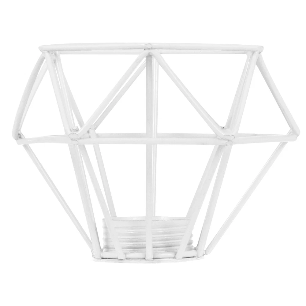 Outdoor Ceiling Fan Light Diamond Lampshade Shape Protective Frame