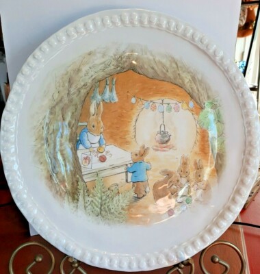 POTTERY BARN KIDS PETER RABBIT EASTER EGG BEATRIX POTTER MELAMINE ROUND PLATTER